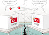 Cartoon: Referendum Türkei (small) by Erl tagged türkei,präsident,erdogan,referendum,präsidialsystem,ausbau,macht,abbau,demokratie,gewaltenteilung,grundrechte,meinungsfreiheit,pressefreiheit,wahlkampf,deutschland,spaltung,wähler,deutschtürken,hayir,evet,nein,ja,wahllokal,karikatur,erl