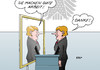 Cartoon: Regierungsarbeit (small) by Erl tagged debatte,bundestag,kanzleretat,etat,bundeskanzlerin,angela,merkel,urteil,regierungsarbeit,regierung,große,koalition,cdu,csu,spd,eigenlob,opposition,klein