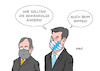 Cartoon: Reihenfolge (small) by Erl tagged politik,corona,virus,pandemie,covid19,impfung,impfstoff,astrazeneca,ladenhüter,vorschlag,ministerpräsident,bayern,markus,söder,csu,änderung,impfreihenfolge,reihenfolge,konkurrenz,frage,kanzlerkandidat,union,armin,laschet,nrw,cdu,vorsitz,karikatur,erl