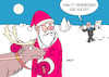 Cartoon: Reisen (small) by Erl tagged politik,corona,virus,pandemie,covid19,zweite,welle,lockdown,fallzahlen,hoch,lothar,wieler,rki,robert,koch,institut,warnung,reisen,verreisen,weihnachten,weihnachtsmann,rentier,geschenke,karikatur,erl