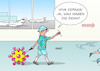 Cartoon: Reiserückkehrer (small) by Erl tagged politik,corona,virus,pandemie,covid19,vierte,welle,mutation,variante,delta,anstieg,fallzahlen,inzidenz,hochrisikogebiete,spanien,niederlande,urlaub,tourismus,reisen,reiserückkehrer,bestimmungen,flughafen,koffer,mitbringsel,karikatur,erl