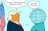 Cartoon: Respekt (small) by Erl tagged politik,usa,trump,zoll,zölle,welthandel,erde,welt,respekt,prozent,karikatur,erl