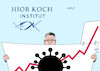 Cartoon: RKI Fallzahlen (small) by Erl tagged politik,corona,virus,pandemie,covid19,zweite,welle,fallzahlen,anstieg,rekord,infektionen,hiobsbotschaft,robert,koch,institut,präsident,lothar,wieler,karikatur,erl