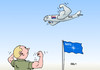 Cartoon: Russland Nato (small) by Erl tagged russland,manöver,flugzeug,militär,luftraum,nato,muskelspiel,muskeln,stärke,demonstration,präsident,putin