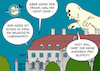 Cartoon: Schloss Meseberg (small) by Erl tagged politik,bundesregierung,ampel,klausur,schloss,meseberg,krieg,wladimir,putin,russland,ukraine,streit,deutschland,ausladung,bundespräsident,frank,walter,steinmeier,bundeskanzler,olaf,scholz,spd,verweigerung,besuch,kiew,botschafter,beleidigte,leberwurst,oppositionsführer,friedrich,merz,cdu,zugfahrt,schlossgespenst,karikatur,erl