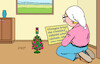 Cartoon: Schöne Bescherung (small) by Erl tagged politik,bundesregierung,ampel,spd,grüne,fdp,haushalt,sparen,sparkurs,kürzungen,streichungen,weihnachtsbaum,christbaum,klein,co2,preis,anstieg,klimageld,irgendwann,weihnachten,christkind,geschenk,brief,michel,karikatur,erl