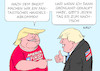 Cartoon: Schöne neue Welt (small) by Erl tagged politik,usa,präsident,donald,trump,rechtspopulismus,nationalismus,america,first,absicht,kauf,grönland,eis,versprechen,großbritannien,gb,uk,handelsabkommen,brexit,nachtisch,premierminister,boris,johnson,karikatur,erl