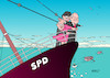 Cartoon: Scholz (small) by Erl tagged politik,partei,spd,frage,kanzlerkandidat,olaf,scholz,vorsitzende,saskia,esken,norbert,walter,borjans,kurs,schiff,titanic,film,szene,sinkendes,umfragetief,karikatur,erl