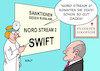 Cartoon: Scholz Swift (small) by Erl tagged politik,krieg,überfall,angriff,russland,präsident,wladimr,putin,ukraine,westen,usa,eu,sanktionen,deutschland,bundeskanzler,olaf,scholz,nord,stream,gas,pipeline,swift,zahlungsverkehr,zögern,aussprechen,logopädie,karikatur,erl