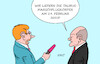 Cartoon: Scholz zu Taurus (small) by Erl tagged politik,krieg,angriff,überfall,russland,ukraine,bitte,deutschland,hilfe,lieferung,tausrus,marschflugkörper,bundeskanzler,olaf,scholz,absage,nein,schaltjahr,29,februar,karikatur,erl