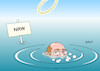 Cartoon: Schulz 2 (small) by Erl tagged wahl,landtagswahl,nordrhein,westfalen,niederlage,spd,ministerpraesidentin,hannelore,kraft,ruecktritt,kanzlerkandidat,martin,schulz,hoffnungstraeger,messias,erloeser,wasser,laufen,gehen,untergehen,schwimmen,heiligenschein,ernuechterung,karikatur,erl