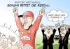 Cartoon: Schumi (small) by Erl tagged michael,schumacher,ferrari,rot,rettung,auto,unfall,dienstwagen,spd,ulla,schmidt,frank,walter,steinmeier,franz,müntefering,wahlkampf