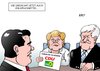 Cartoon: Schwarz-Grün Hessen (small) by Erl tagged koalitionsverhandlungen,cdu,csu,spd,positionen,forderungen,druckmittel,mitgliederbefragung,alternative,koalition,schwarz,grün,hessen,die,grünen,grüne,gabriel,merkel,seehofer