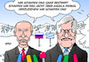 Cartoon: Seehofer bei Putin (small) by Erl tagged horst,seehofer,ministerpräsident,bayern,reise,besuch,russland,präsident,wladimir,putin,gemeinsamkeit,kritik,bundeskanzlerin,angela,merkel,flüchtlinge,willkommen,wir,schaffen,das,karikatur,erl