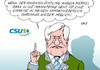 Cartoon: Seehofer Merkel (small) by Erl tagged flüchtlinge,europa,eu,deutschland,willkommen,bundeskanzlerin,angela,merkel,kritik,union,cdu,csu,ministerpräsident,bayern,horst,seehofer,abschreckung,abschottung,transitzonen,einreise,sympathie,karikatur,erl