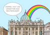 Cartoon: Segnung für Homosexuelle (small) by Erl tagged politik,religion,glaube,katholische,kirche,reformbewegung,deutschland,synodaler,weg,beschluss,erlaubnis,segnung,segnungsfeiern,homosexuelle,paare,verbot,vatikan,papst,franziskus,petersdom,unwetter,regenbogen,karikatur,erl