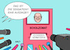 Cartoon: Sensation (small) by Erl tagged politik,regierung,ampel,koalition,bundeskanzler,olaf,scholz,leise,zurückhaltend,zaudern,zögern,kommunikation,schwierig,scholzomat,interview,aussage,krieg,russland,ukraine,gefahr,atomkrieg,waffen,waffenlieferungen,karikatur,erl