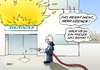 Cartoon: Siemens (small) by Erl tagged siemens,vorstand,vorstandsvorsitzender,peter,löscher,entlassung,nachfolger,joe,kaeser,management,fehler,gewinnwarnung,feuerwehr,schlauch,feuer,brand,wasser