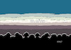 Cartoon: Silberstreif am Horizont (small) by Erl tagged politik,corona,virus,pandemie,covid19,fünfte,welle,omikron,verlauf,mild,bund,länder,beschluss,lockerungen,öffnungen,20,märz,licht,am,ende,des,tunnels,silberstreif,horizont,karikatur,erl