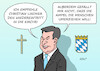 Cartoon: Söder (small) by Erl tagged politik,markus,söder,ministerpräsident,bayern,csu,konservativ,christliche,werte,vermittlung,kreuzerlass,empfehlung,christian,lindner,wiedereintritt,kirche,kritik,umerziehung,menschen,bundesregierung,ampel,spd,grüne,fdp,karikatur,erl