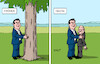 Cartoon: Söder umarmt wieder (small) by Erl tagged politik,bundesregierung,koalition,angebot,ministerpräsident,bayern,markus,söder,bundeskanzler,olaf,scholz,spd,rauswurf,grüne,fdp,regierung,union,cdu,csu,früher,bäume,umarmen,heute,kanzler,umgarnen,karikatur,erl