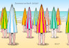 Cartoon: Sommerurlaub 2020 (small) by Erl tagged politik,corona,virus,pandemie,kontaktverbot,reisewarnung,reisen,einschränkung,urlaub,sommerurlaub,hygiene,abstand,mundschutz,sonnenschirm,schutzschirm,sonne,strand,meer,sand,karikatur,erl