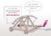 Cartoon: SPD-Vorsitz II (small) by Erl tagged politik,partei,spd,umfragetief,wahlniederlagen,rücktritt,andrea,nahles,parteivorsitz,fraktionsvorsitz,schleudersitz,sozialdemokraten,umgang,führungspersonal,vorsitz,suche,spannung,katapult,karikatur,erl