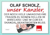 Cartoon: SPD-Wahlplakat (small) by Erl tagged politik,spd,kanzlerkandidat,olaf,scholz,wahlkampf,belastung,wirecard,skandal,cum,ex,steuerbetrug,kriminalität,warburg,bank,hamburg,erlass,rückzahlung,steuerschuld,bürgermeister,untersuchungsausschuss,parlament,fragestunde,wahlplakat,karikatur,erl