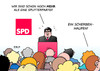 Cartoon: SPD (small) by Erl tagged spd,landtagswahlen,rheinland,pfalz,gewinn,baden,württemberg,sachsen,anhalt,verluste,volkspartei,splitterpartei,scherbenhaufen,vorsitzender,sigmar,gabriel,karikatur,erl
