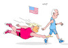 Cartoon: Stabübergabe (small) by Erl tagged politik,usa,wahl,präsidentschaft,wahlsieg,sieger,joe,biden,demokraten,republikaner,niederlage,verlierer,donald,trump,verschwörungstheorien,wahlbetrug,blockade,machtübergabe,meinung,änderung,bereitschaft,stabübergabe,staffellauf,knüppel,zwischen,beine,karikatur,erl