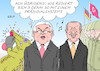 Cartoon: Steinmeier und Erdogan (small) by Erl tagged politik,türkei,präsident,erdogan,präsidialsystem,autokratie,beschneidung,demokratie,grundrechte,meinungsfreiheit,pressefreiheit,verhaftungen,gefängnis,journalisten,menschenrechtler,deutsche,deutschtürken,besuch,deutschland,bundespräsident,frank,walter,steinmeier,groko,cdu,csu,spd,streit,karikatur,erl