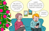 Cartoon: Stimmungslage (small) by Erl tagged politik,weihnachten,tage,länger,nächte,kürzer,wintersonnwende,sommersonnwende,winter,sommer,stimmung,deutschland,optimismus,pessimismus,bundesregierung,ampel,umfragetief,weihnachtsbaum,christbaum,handy,social,media,mann,frau,karikatur,erl