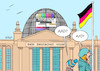 Cartoon: Störung (small) by Erl tagged politik,bundestag,überarbeitung,verabschiedung,infektionsschutzgesetz,corona,virus,pandemie,covid19,demonstration,colonaleugner,querdenker,impfgegner,esotherik,rechtsextremismus,gäste,afd,störer,angriff,abgeordnete,demokratie,reichstag,kuppel,bildstörung,fernsehen,ard,sender,medien,meinungsfreiheit,pressefreiheit,mutter,kind,karikatur,erl