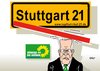 Cartoon: Stresstest Stuttgart 21 (small) by Erl tagged stuttgart,21,bahnhof,neubau,unterirdisch,bahn,stresstest,baden,württemberg,landesregierung,grün,rot,die,grünen,spd,ministerpräsident,winfried,kretschmann,zwickmühle,stress