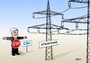 Cartoon: Stromtrasse (small) by Erl tagged energie,energiewende,atomausstieg,erneuerbare,energien,strom,stromleitung,stromtrasse,bayern,csu,seehofer,stop,strommasten,karikatur,erl