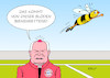 Cartoon: Supercup (small) by Erl tagged politik,sport,fußball,supercup,fc,bayern,münchen,bvb,borussia,dortmund,sieg,uli,hoeneß,ärger,bienenstich,bürgerinitiative,rettet,die,bienen,agrarwende,umweltschutz,klimaschutz,klimawandel,grünen,csu,karikatur,erl