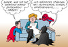 Cartoon: Superhelden unter sich (small) by Erl tagged angela,merkel,diplomatie,ukraine,krise,krieg,ostukraine,entschärfen,heldin,superheld,superman,batman,spiderman,agenda,islamismus,syrien,griechenland,schulden,euro,banken,finanzen,karikatur,erl