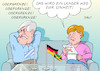 Cartoon: Tag der Deutschen Einheit (small) by Erl tagged tag,der,deutschen,einheit,dritter,oktober,feiertag,deutschland,wiedervereinigung,teilung,cdu,csu,union,flüchtlingspolitik,bundeskanzlerin,angela,merkel,obergrenze,flüchtlinge,ministerpräsident,bayern,horst,seehofer,bundestagswahl,verluste,einzug,bundestag,afd,regierung,koalition,möglichkeit,jamaika,schwarz,gelb,grün,fdp,die,grünen,karikatur,erl