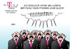 Cartoon: Telekom (small) by Erl tagged telekom,aktie,flop,börse,anleger,klage,geld,finanzen,information,prospekt,aufklärung,beratung,altersgel,ersparnisse,chor,singen,tenor,tenöre,millionen,pfennig,glück,schlager,karikatur,erl