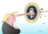 Cartoon: Trump (small) by Erl tagged usa präsident donald trump rechtspopulismus fake news alternative fakten lügen aussage fbi richtigstellung ermittlungen wahlkampf kontakte team russland amt schaden twitter pinocchio nase lang karikatur erl