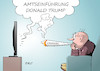 Cartoon: Trump Cannabis (small) by Erl tagged donald trump praesident usa amtsantritt inauguration rechtspopulismus sexismus rassismus welt erde angst befuerchtungen schmerz therapie cannabis rezept erlaubnis gesetz bundestag karikatur erl