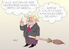 Cartoon: Trumps Rache (small) by Erl tagged politik,usa,präsident,donald,trump,verdacht,wahlkampf,zusammenarbeit,russland,absprachen,manipulation,untersuchung,fbi,sonderermittler,robert,mueller,bericht,entlastung,unschuld,rede,hexenjagd,hexe,besen,schadenzauber,rache,gegner,demokraten,karikatur,erl