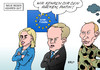 Cartoon: Tusk Mogherini (small) by Erl tagged eu,personal,entscheidung,posten,spitzenposten,ratspräsident,donald,tusk,außenbeauftragte,federica,mogherini,ukraine,konflikt,russland,präsident,putin,sanktionen,rücken,kehren,neue,besen