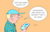 Cartoon: Twitter X (small) by Erl tagged politik,internet,social,media,soziale,medien,nachrichtendienst,kurznachrichtendienst,twitter,übernahme,elon,musk,umbau,umbenennung,twittern,handy,smartphone,kommunikation,karikatur,erl