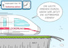 Cartoon: Ü-100 (small) by Erl tagged politik,corona,virus,pandemie,covid19,lockdown,lockerung,öffnung,notbremse,inzidenzwert,100,missachtung,warnsignal,zug,bahn,abgrund,bahnhofsuhr,karikatur,erl