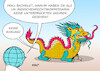 Cartoon: UN-Menschenrechtskommissarin (small) by Erl tagged politik,china,unterdrückung,kultur,glaube,uiguren,lager,haft,folter,un,menschenrechtskommissarin,michelle,bachelet,reise,besuch,unterwürfigkeit,wiedergabe,propaganda,drache,erde,karikatur,erl