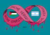 Cartoon: Unendlichkeit (small) by Erl tagged politik,konflikt,nahost,naher,osten,nahostkonflikt,israel,palestina,israeli,palästinenser,jerusalem,vertreibung,raketenangriff,gegenschlag,gewalt,gegengewalt,rache,vergeltung,unendlichkeit,möbiusband,karikatur,erl