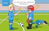 Cartoon: Ungarn (small) by Erl tagged politik,eu,europäischer,gerichtshof,eugh,urteil,verurteilung,ungarn,geldstrafe,asylregeln,nicht,umgesetzt,fußball,abwehr,migration,viktor,orban,abwehrspezialist,foul,schiedsrichter,gelbe,karte,karikatur,erl