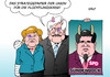 Cartoon: Unions-Strategie (small) by Erl tagged flüchtlinge,deutschland,streit,seehofer,merkel,gipfel,regierung,koalition,cdu,csu,spd,sündenbock,gabriel,veilchen,blaues,auge,gipsarm,strategie,papier,karikatur,erl