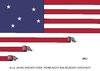 Cartoon: USA (small) by Erl tagged usa haushalt streit haushaltsstreit demokraten republikaner tea party erpressung krankenversicherung gesundheitsreform präsident barack obama obamacare fiscal cliff wirtschaft weltwirtschaft krise welt flagge stars and stripes abbau pleite zahlungsunfähig